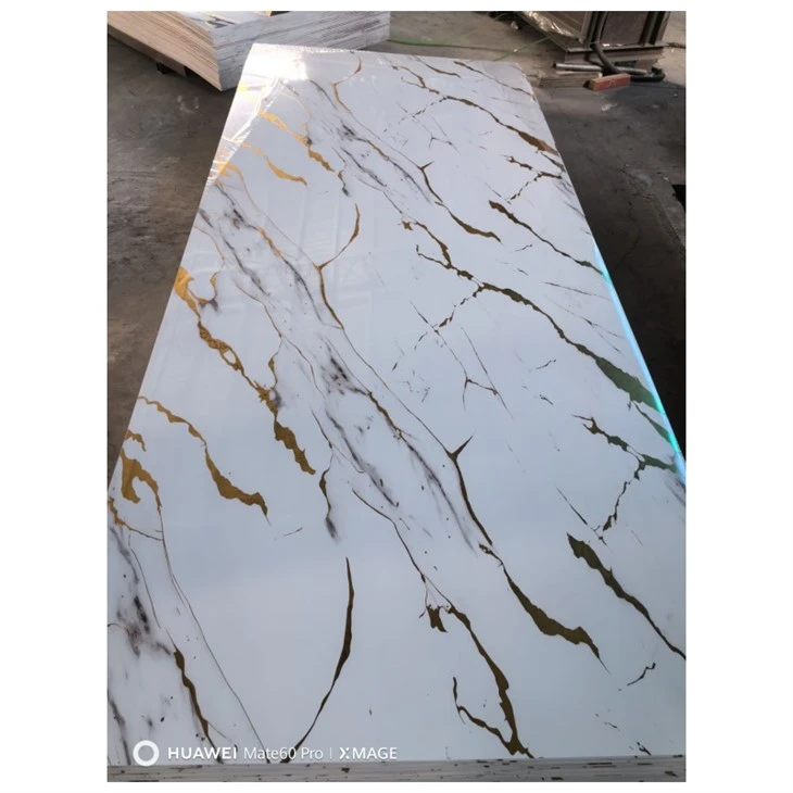 Revêtement UV Mármol de panneau mural en PVC
