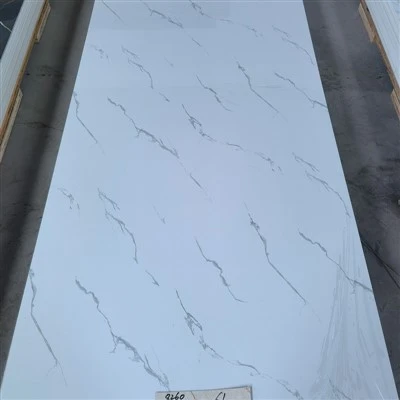 Panneau en PVC en marbre blanc